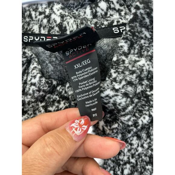 Spider Active Women’s Black And White Cozy Fleece 1/2 Zip SZ. XXL - Picture 4 of 16